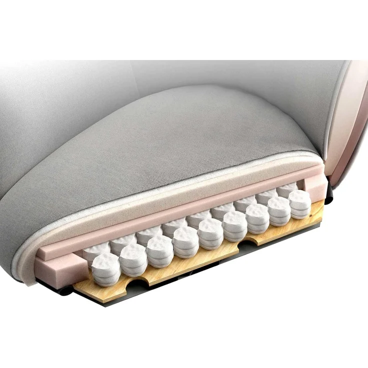 Drehstuhl Pejo-Flex Bouclé Soft Schlamm Holzgestell kantig Natur 180° drehbar Taschenfederkern – Bild 8