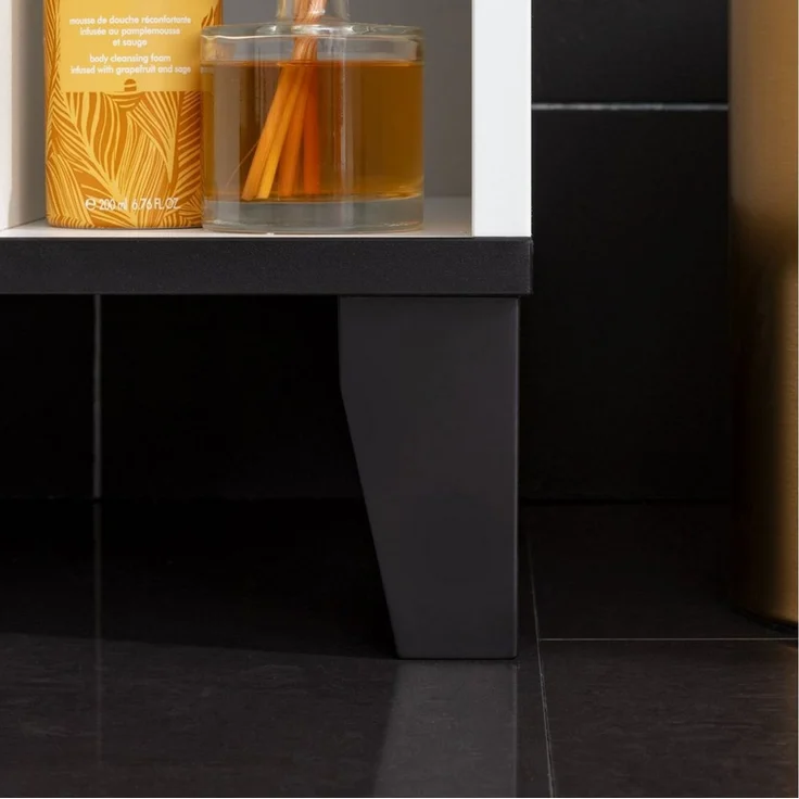 Fackelmann TE-A Hochschrank 30 cm mit Füßen, Weiß – Bild 2