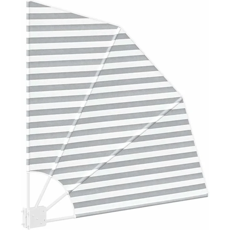 vidaXL Balkon Sichtschutz 115 x 115 cm Polyester Anthrazit und Weiß 42000913 – Bild 5
