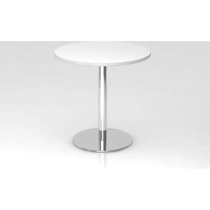 Besprechungstisch STF08 80cm Ø rund Weiß Gestellfarbe: Chrom