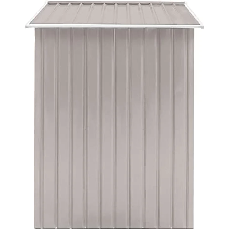 HATTORO S100 XL Metall Gartenhaus, Geräteschuppen,Hellgrau, 213 × 127 × 185 cm – Bild 9