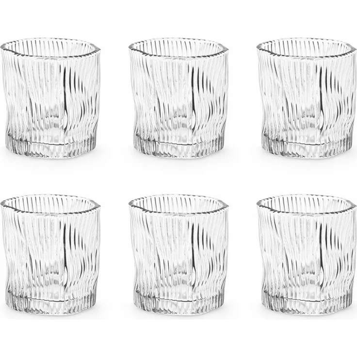 Artic Terra Piccolo Trinkgläser 60 ml - 6-teiliges-Set in Relief-Optik – Bild 5