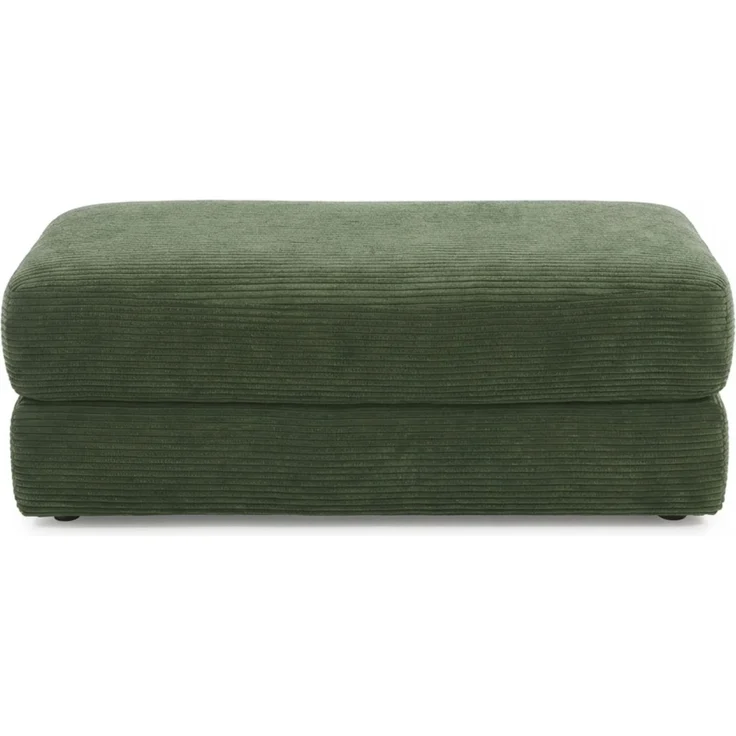 Polsterhocker 124x60 cm Federkern praktische Sitzbank Designerhocker Cord Grün – Bild 5