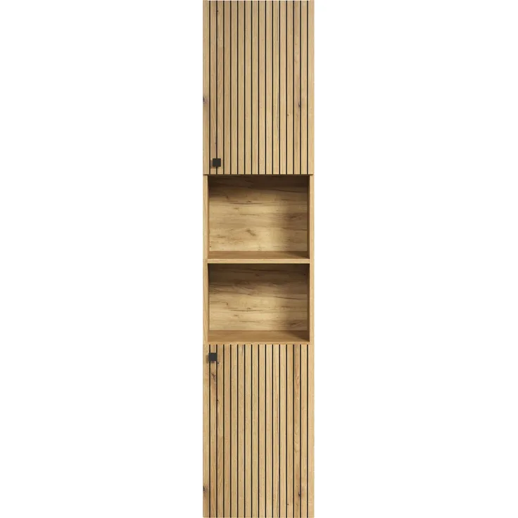 Badezimmer Hochschrank Bliss in Evoke Eiche 40 x 186 cm