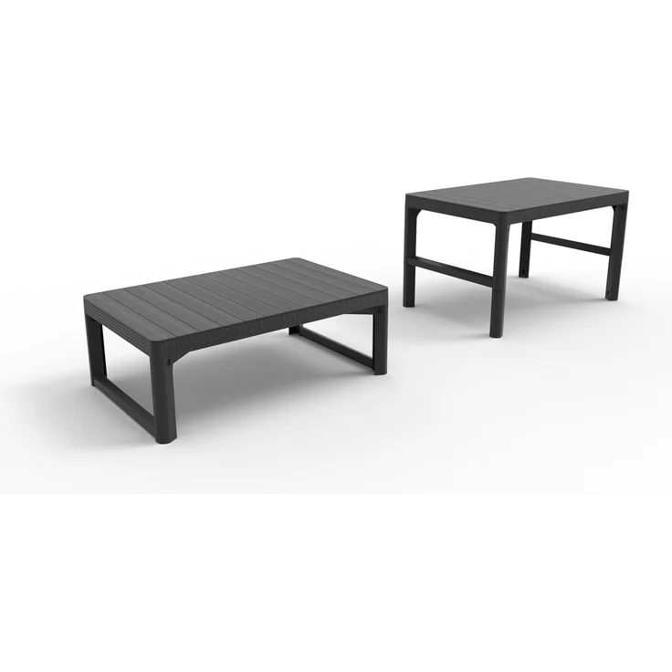 Allibert Loungeset Victoria Monaco mit Tisch Lyon anthrazit - Premium - Rattanoptik, wetterfest – Bild 9