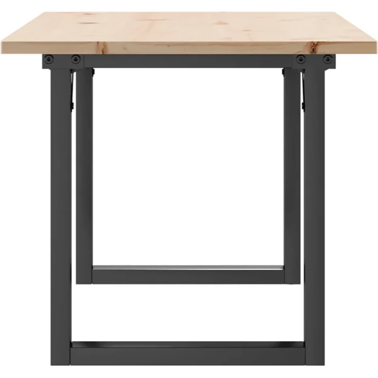 Couchtisch Sofatisch, O-Gestell 100 x 50 x 45 cm Massivholz Kiefer & Stahl d319e – Bild 5