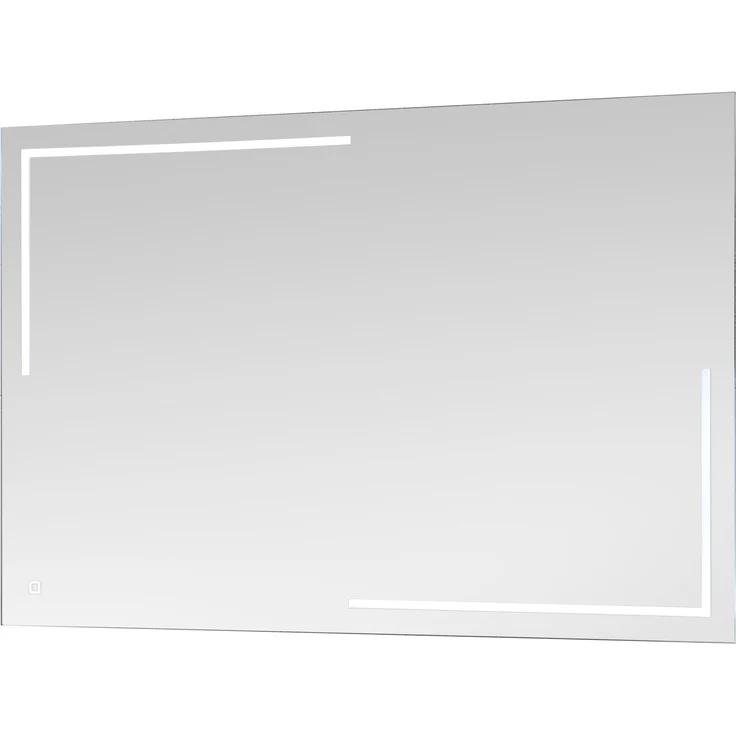LED-Lichtspiegel >Mirror< in weiß / spiegel - 100x65x3 (BxHxT) – Bild 1