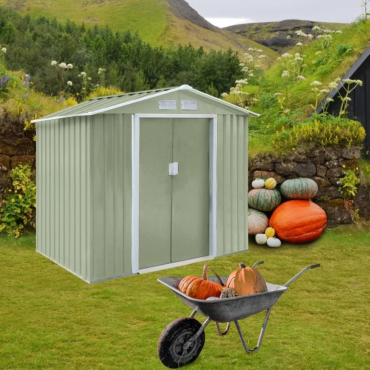 HATTORO S100 Metall Gerätehaus XL Geräteschuppen Garten Schuppen Gartenhaus Grün – Bild 4
