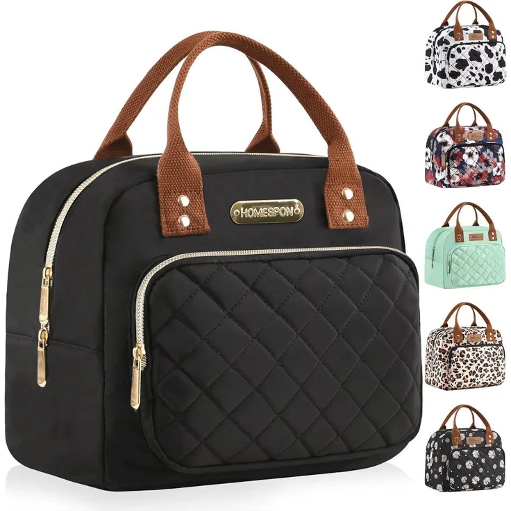 Isolierte Lunchtasche für Erwachsene - Gold Schwarz - Auslaufsicher – Bild 1