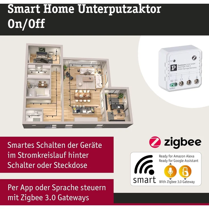 Paulmann SH ZB Unterputzaktor On/Off 230V max 300W 50139 – Bild 2