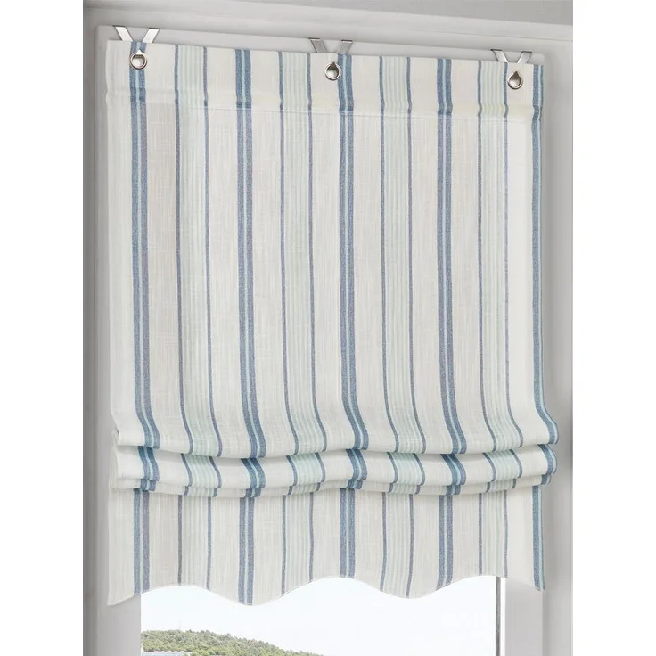 Rollo Raffrollo, heine, halbtransparent, Ösen mit Fensterhaken