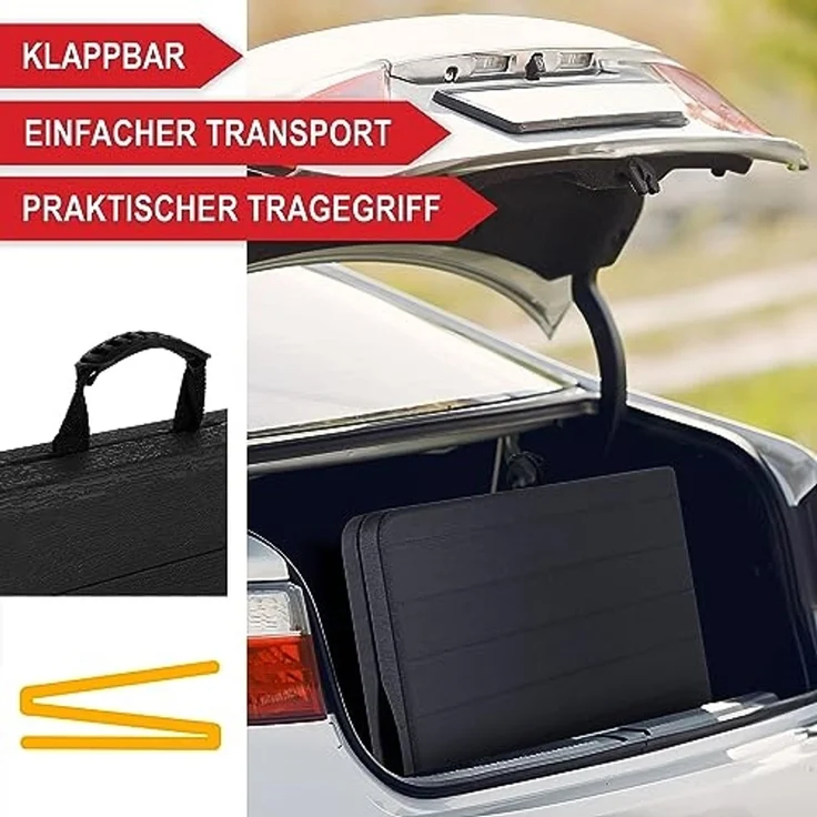 Onbest Holz Optik Klapptisch groß - Gartentisch klappbar, Buffettisch, Campingtisch für 6 Personen – aus robustem Kunststoff/Alu – Klapptisch mit Holzstrukur für drinnen & draußen - Klapptisch – Bild 6
