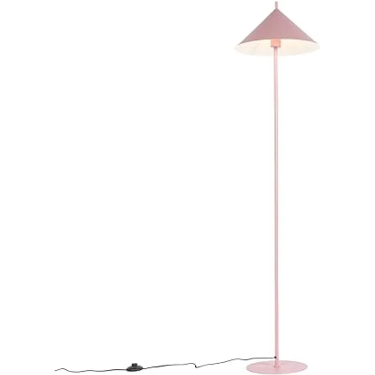 Qazqa Stehlampe Triangolo, ohne Leuchtmittel, E27, Rosa, Design, Stahl, 1-flammig