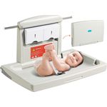 VEVOR Wickelkombi Wandmontierte Wickelkommode, Abnehmbarer Wickeltisch Wickelwagen, Grau Wickeltisch mit Wickelauflage, Sicherheitsgurt, Platzsparend & Stabil, Wickelregal 20 kg Tragfähigkeit Baby