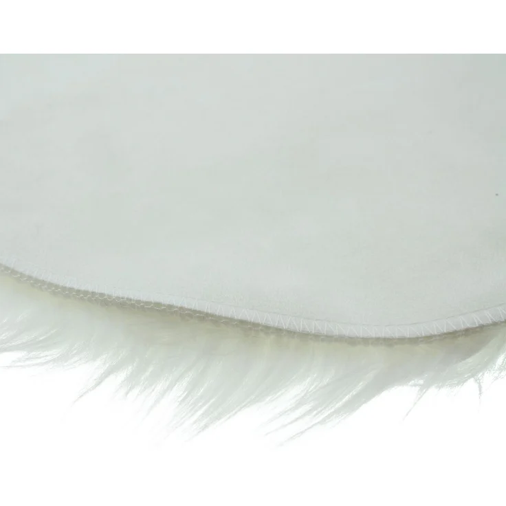 Dekofell Wohndekoration Deko Kissen Stuhlkissen Auflage rund Teppich Kunstfell – Bild 3