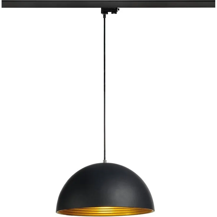 SLV No. 153130 Forchini M Pendelleuchte schwarz gold E27 inkl. 3Phasen-Adapter