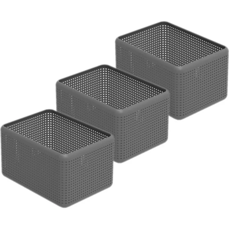 ROTHO Aufbewahrungsbox Madei 3er-Set Aufbewahrungsbox 13l, Kunststoff (PP recycelt) BPA-frei