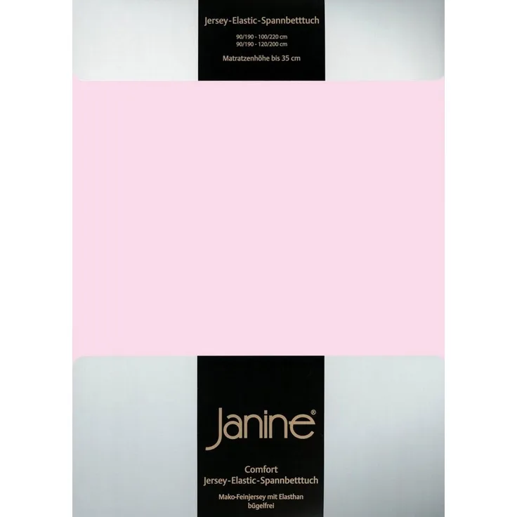 Janine Spannbettlaken ELASTIC 5002, Jersey-Elasthan, Gummizug: rundum, (1 Stück), für Matratzen bis 35 cm Höhe, 95% Baumwolle, hochwertig, langlebig