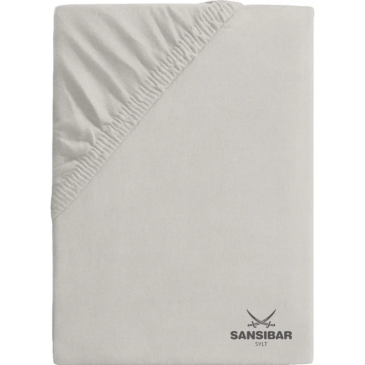 Spannbettlaken SANSIBAR Jersey BL 180x200 cm grau Spannbetttuch Bettlaken Spannlaken