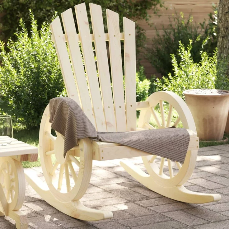 vidaXL Adirondack-Schaukelstuhl Massivholz Tanne 365093 – Bild 1