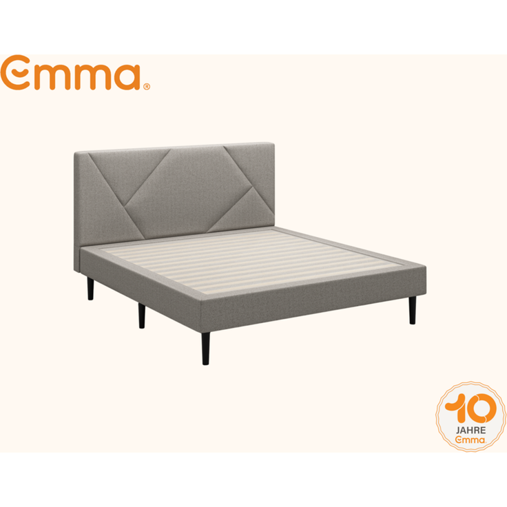 Emma 'Cocoon Plus' Bett, 180x200 cm, 100% Polyester, Grau