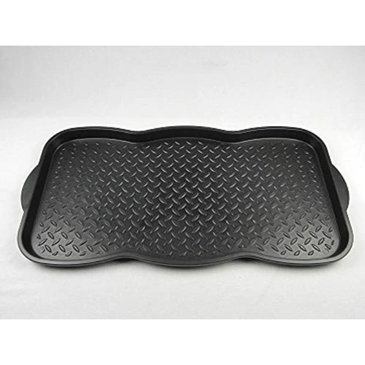 TrendLine Schuhabtropfschale, schwarze Schuhablage 35x49cm für Innen und Außen, schützt Böden und hält Teppiche sauber – Bild 1