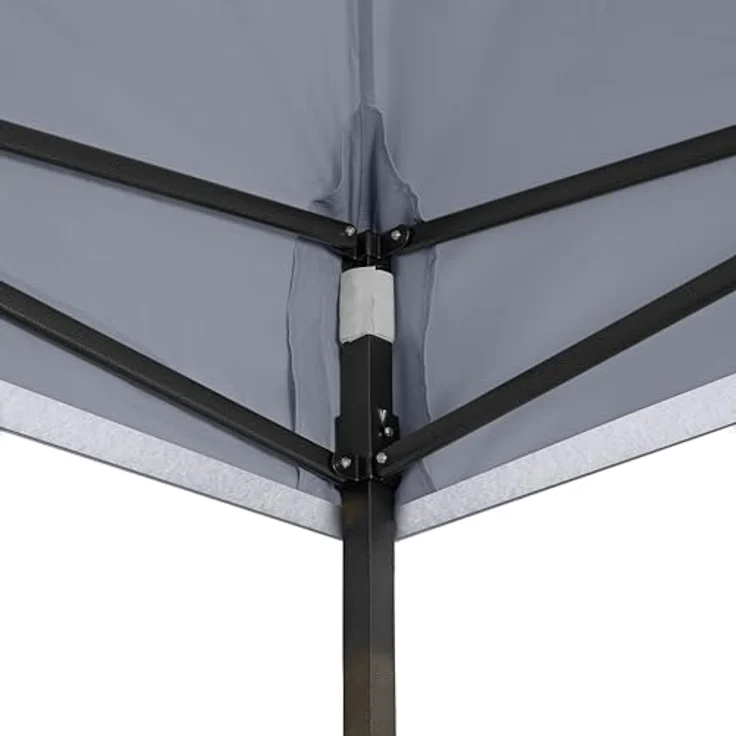 All Seasons Gazebos 3x3 m vollständig wasserdichtes Faltpavillon mit 4 Seitenteilen - Metallisch Grau – Bild 8