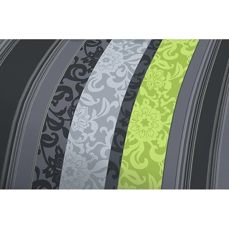 soma Biber Bettwäsche 2 teilig Bettbezug 135x200 cm Kopfkissenbezug 80x80 cm Blume Barock grün – Bild 3