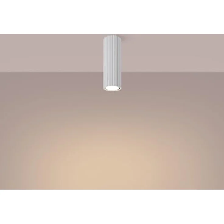 SOLLUX lighting Deckenlampe Aluminium 1-flammig, kompakt 6,5 x 6,5 x 20 cm, Karbon Weiß, IP20, kompatibel mit GU10 LED-Leuchtmitteln bis 10 W – Bild 3
