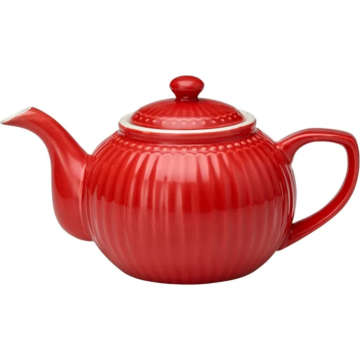 Greengate Teekanne Alice Red Steingut Rot