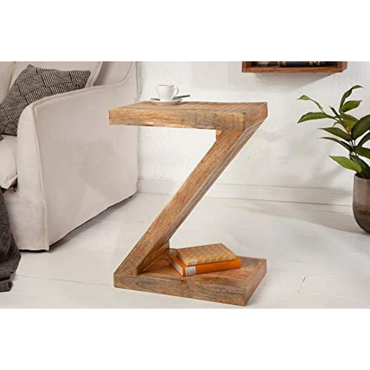riess-ambiente Beistelltisch Z 45cm natur, Massivholz · variabel stellbar · Handarbeit · Mangoholz – Bild 5