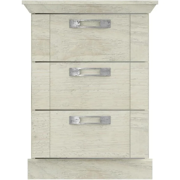 Forte Möbel Nachttisch, Holzwerkstoff, Pinie weiß, B x H x T: 49,8 x 66 x 44,9 cm – Bild 5