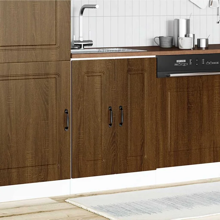 vidaXL Spülenunterschrank Kalmar Braun Eichen-Optik 60x46x81,5 cm 853444 – Bild 2