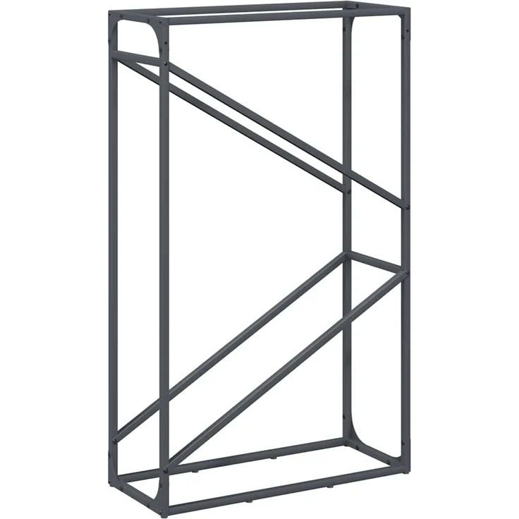vidaXL Brennholzregal Anthrazit 60x25x100 cm Kaltgewalzter Stahl 864329 – Bild 1