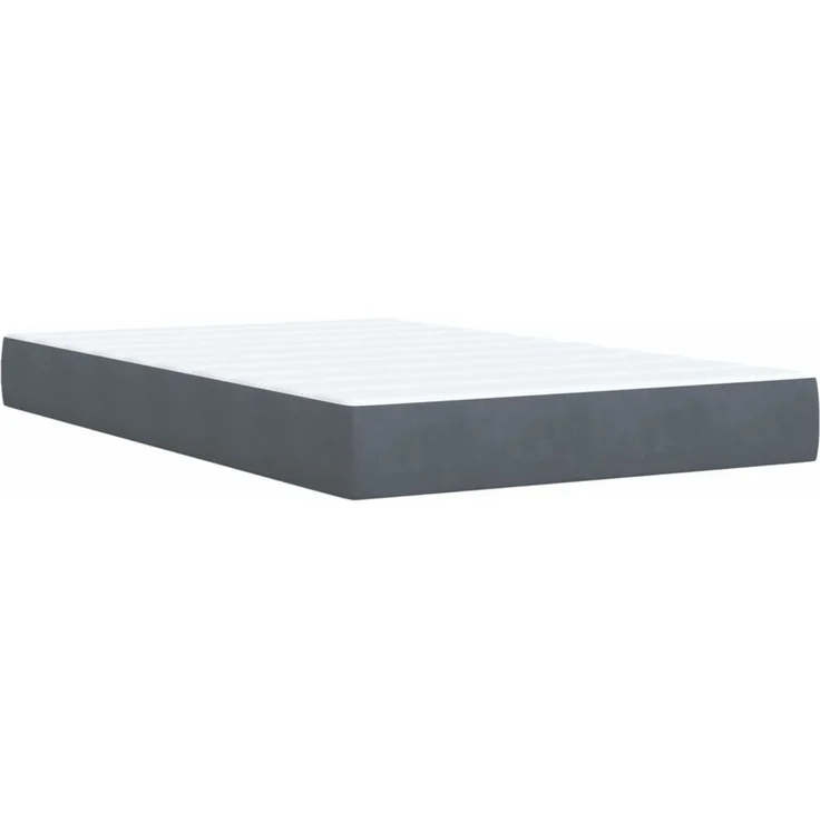 vidaXL Boxspringbett mit Matratze Dunkelgrau 120x190 cm Samt 3288553 – Bild 8