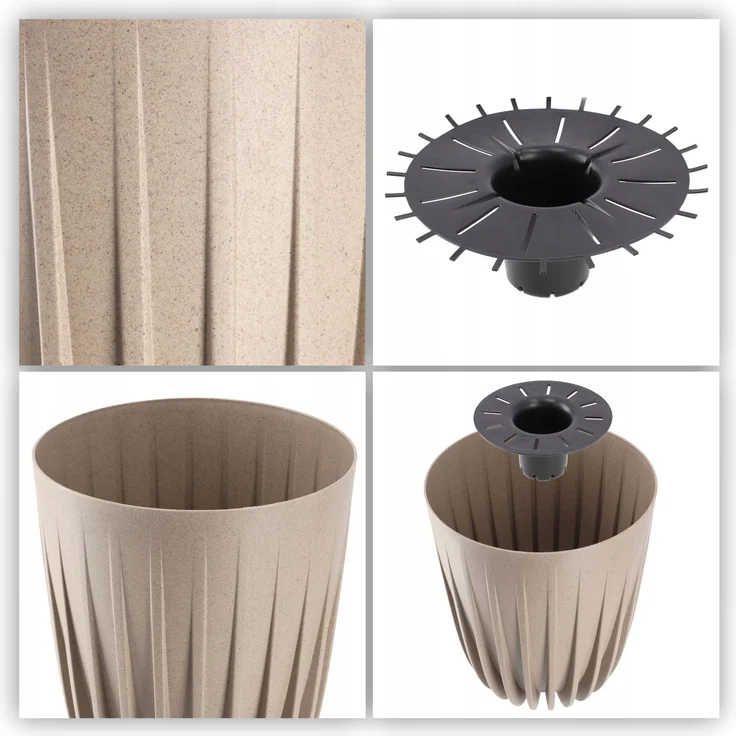 KADAX Blumentopf Eco Cover + brauner Einsatz 25x30 cm – Bild 4