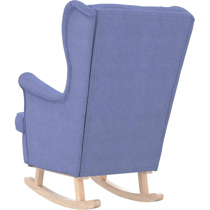 Schaukelsessel, Schaukelstuhl Jeansblau 74x90x102 cm Stoff – Bild 6