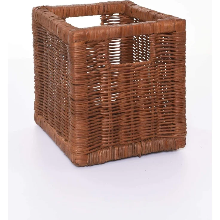 VIVANNO Regalkorb Schrankkorb Korb Rattan quadratisch "Attraktiv", Braun 23x26x26 cm – Bild 4