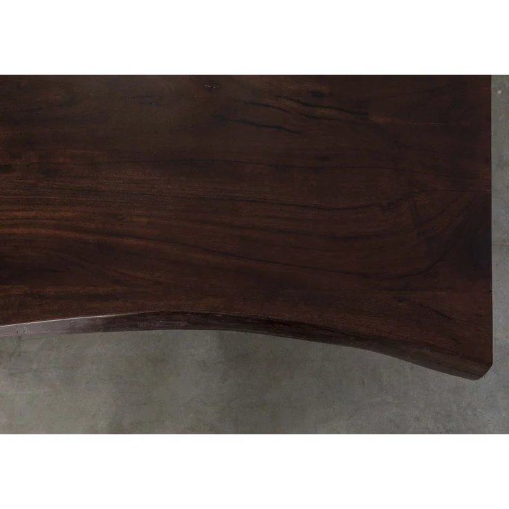 Baumtisch Akazie 220x100x77 braun lackiert / U-Beine anthrazit glänzend FREEFORM 5 – Bild 6