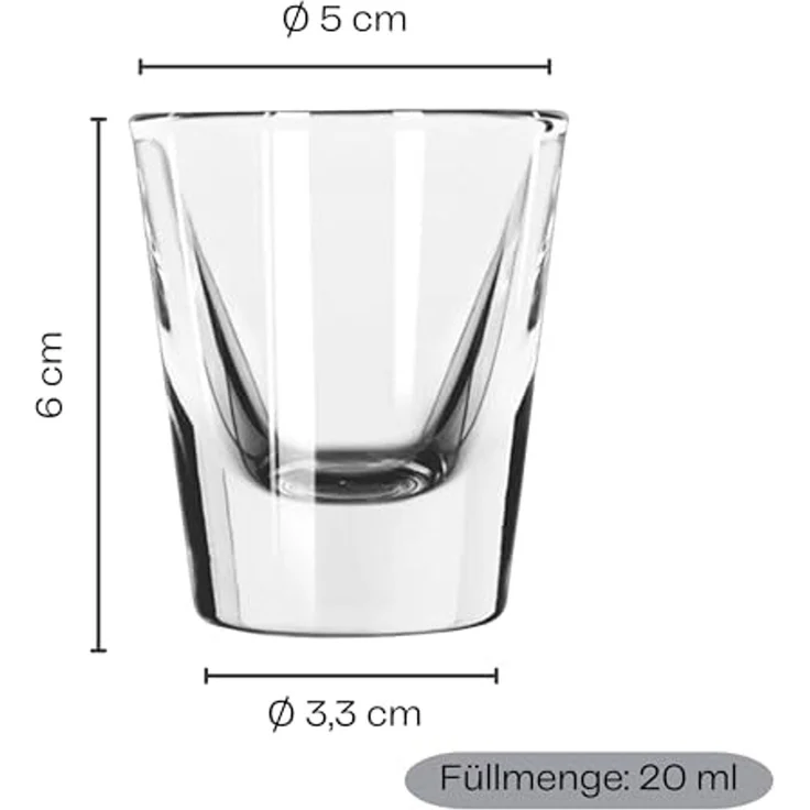 Annastore Schnapsglas 8 x Schnapsgläser - Shotgläser - Stamperl - Pinnchen - Likörgläser, Schnapspinnchen – Bild 4