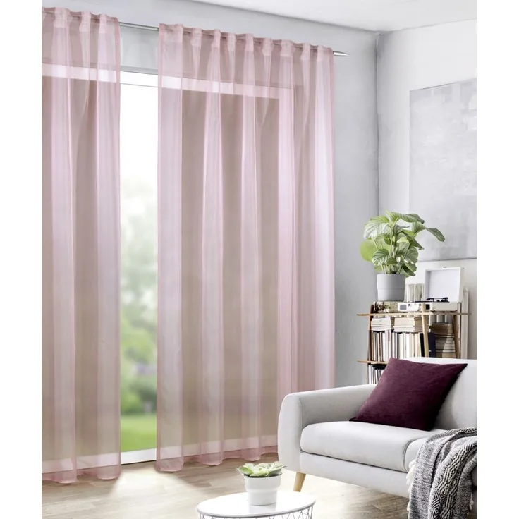 Neusser Collection Verdunklungsschal mit Gardinenband rosé 135x245 cm