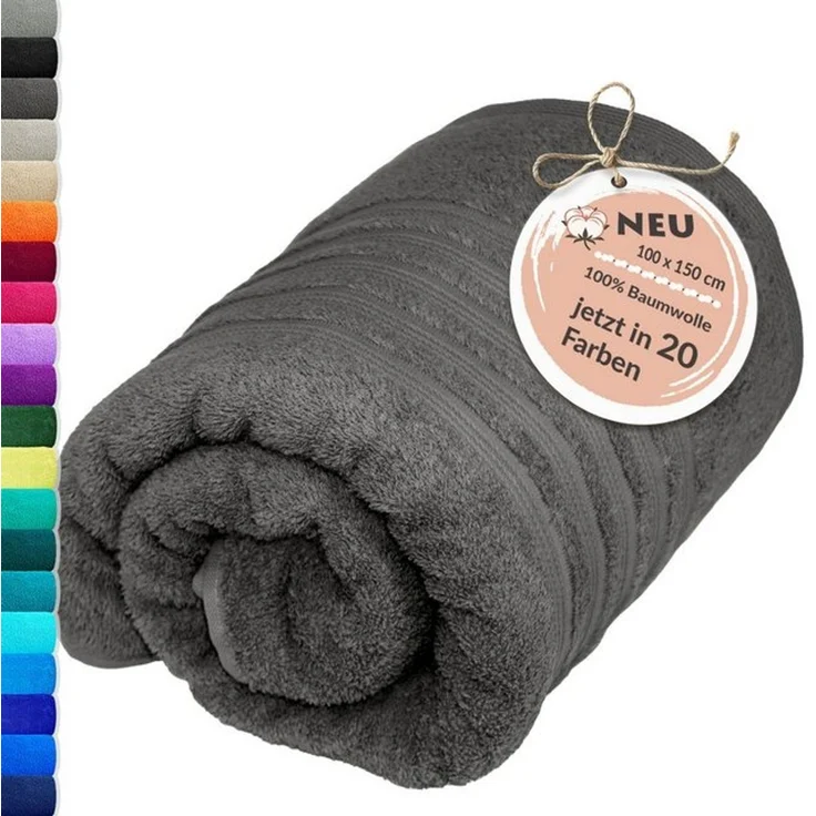 Lashuma Badetuch - XXL Handtuch London, Frottee (1-St), großes Badehandtuch - Duschtuch 100x150 cm für Damen & Herren – Bild 4