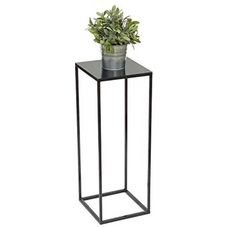 DanDiBo Blumenhocker eckig, Metall, Schwarz, 2 Stück, 62,5 x 23 x 23 cm – Bild 6