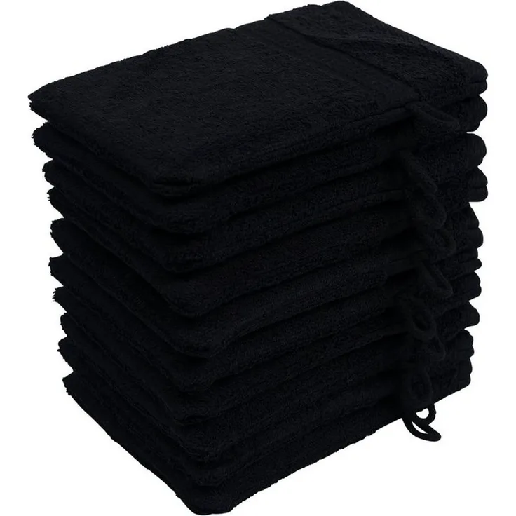 Hometex Premium Textiles Waschhandschuh in Premium Qualität 500 g/m², Feinster Frottier-Stoff 100% Baumwolle, (10er Set), weich, saugfähig, extra schwer & flauschig - TEST BILD TOP MARKE 2025