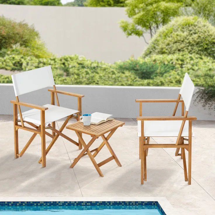 Bistroset Capistrello 3-tlg. Weiß [casa. pro]
