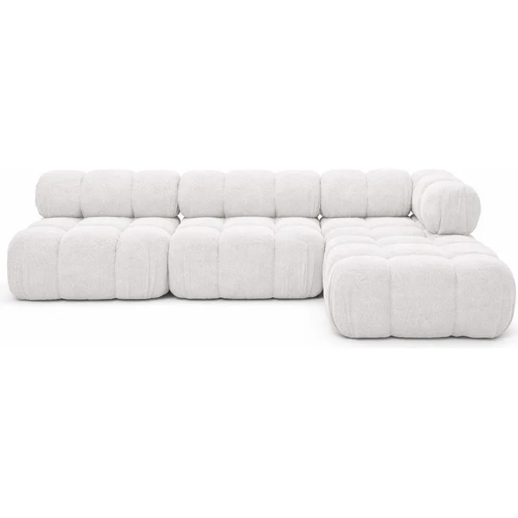 Kaiser Möbel Selia L Ecksofa, modernes L-Design mit weicher Bouclé-Polsterung Abriamo, 285 cm, modulare Wohnlandschaft