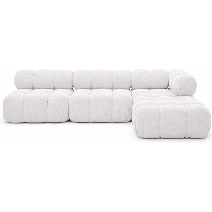 Kaiser Möbel Selia L Ecksofa, modernes L-Design mit weicher Bouclé-Polsterung Abriamo, 285 cm, modulare Wohnlandschaft