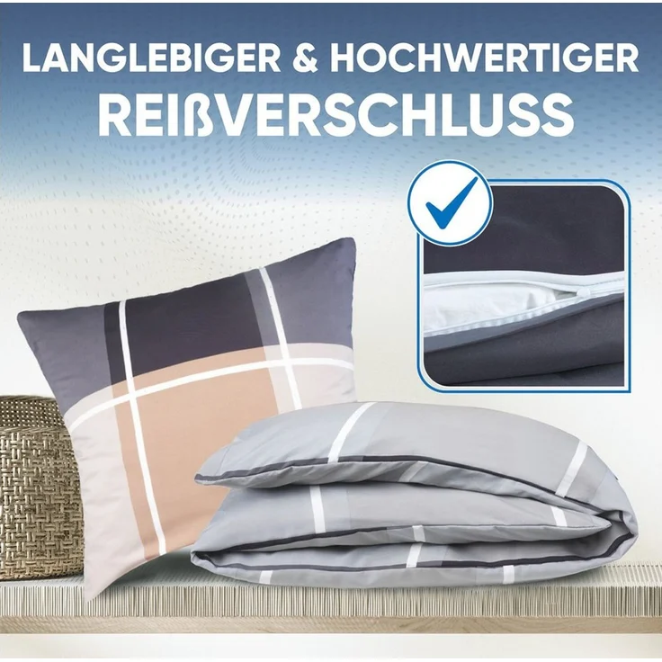 Malika Bettwäsche, Mikrofaser, 4 teilig, Für Allergiker geeignet, pflegeleicht, angenehm weicher Stoff – Bild 2