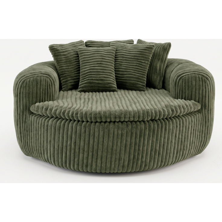 Abrihome Sitzsack mit Armlehnen und Rückenkissen, Grün, 145x133x59 cm – Bild 2