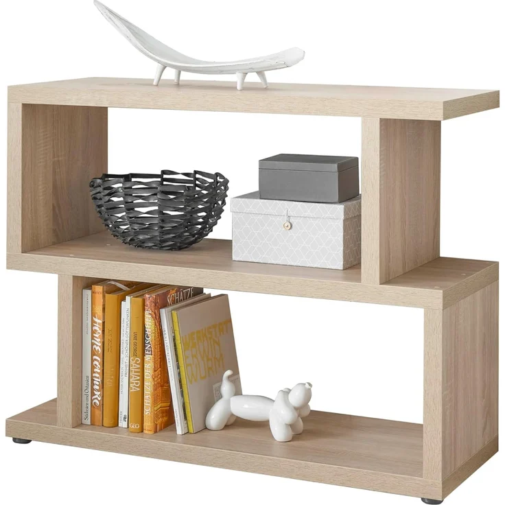 Stella Trading Eiche Sonoma-Hochwertiges und vielseitig einsetzbares Standregal-100 x 80 x 38 cm (B/H/T) Raumteiler BC 3105